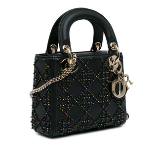 Dior Mini Beaded Lambskin Cannage Lady Dior