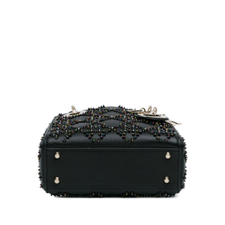 Dior Mini Beaded Lambskin Cannage Lady Dior