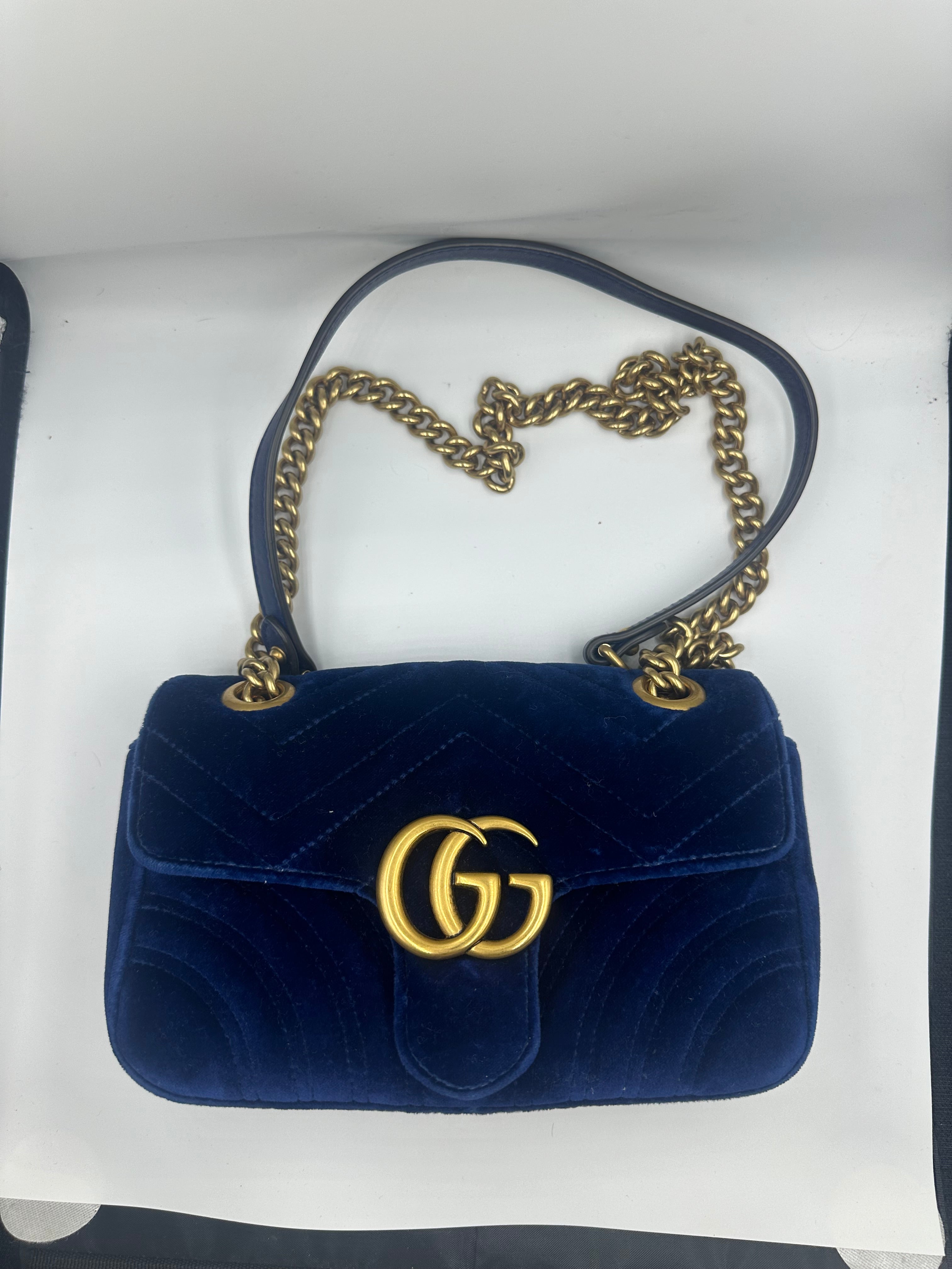 Gucci small marmont velvet hot sale