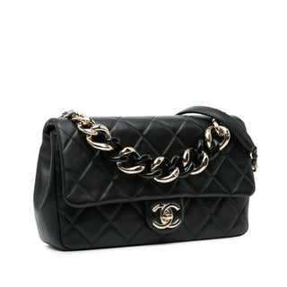 Chanel Medium Lambskin Elegant Chain Single Flap