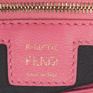 Fendi Zucca Embossed Baguette Satchel