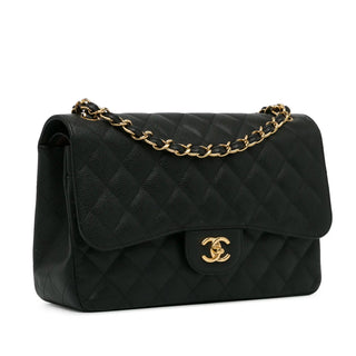 Jumbo Classic Caviar Double Flap