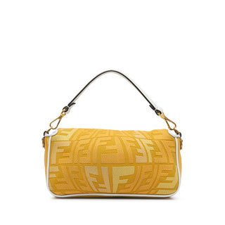 Fendi Sarah Coleman FF Canvas Fisheye Baguette Satchel