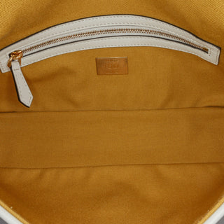 Fendi Sarah Coleman FF Canvas Fisheye Baguette Satchel