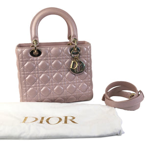 Dior Lady Medium Iridescent Lambskin Cannage