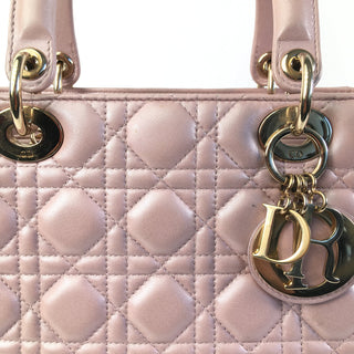 Dior Lady Medium Iridescent Lambskin Cannage