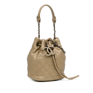 Chanel Metallic CC Charm Bucket Bag