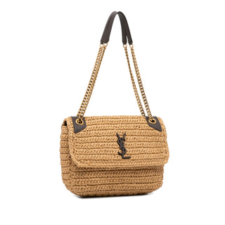 Ysl Nikki raffia shoulder bag