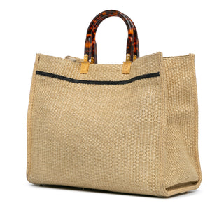 Fendi Medium Sunshine Raffia Tote