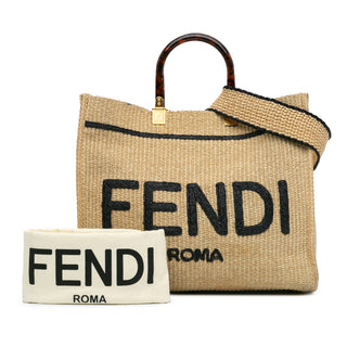 Fendi Medium Sunshine Raffia Tote