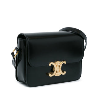 Celine Teen Shiny Calfskin Triomphe Crossbody