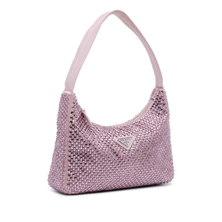 Prada Mini Satin Crystal Re-Edition 2000 Shoulder Bag