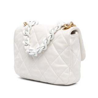 Chanel Mini Quilted Lambskin Lacquered Chain Flap