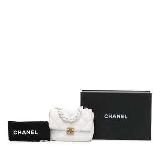 Chanel Mini Quilted Lambskin Lacquered Chain Flap