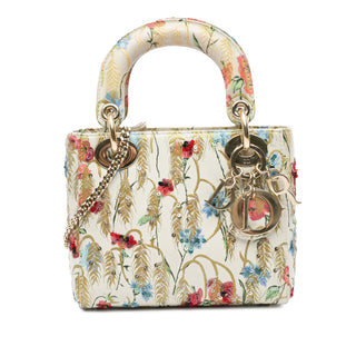 Dior Mini Hibiscus Embroidered Lady Dior