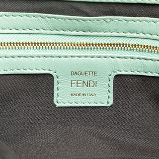 Fendi Zucca Embossed Baguette Satchel