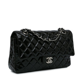 Chanel Medium Classic Patent Double Flap black