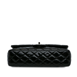 Chanel Medium Classic Patent Double Flap black