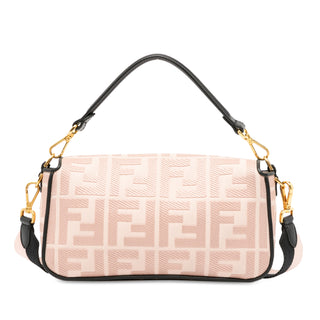 Fendi Zucca Embroidered Baguette Satchel