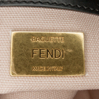 Fendi Zucca Embroidered Baguette Satchel