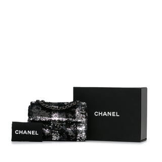 Chanel Sequin Plaid Single Flap