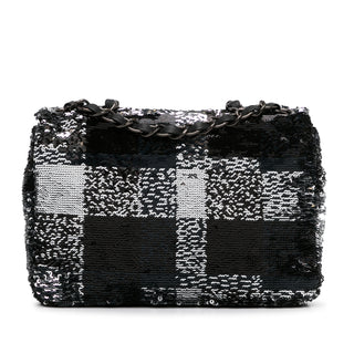 Chanel Sequin Plaid Single Flap