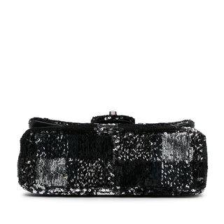 Chanel Sequin Plaid Single Flap