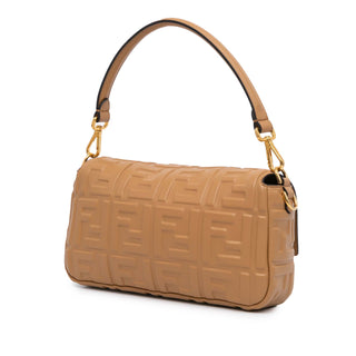 Fendi Zucca Embossed Baguette Satchel