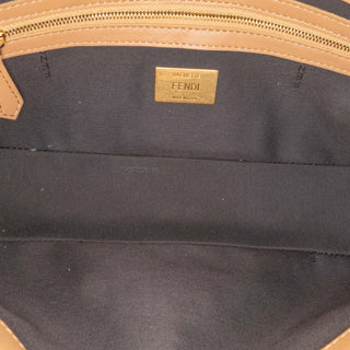 Fendi Zucca Embossed Baguette Satchel