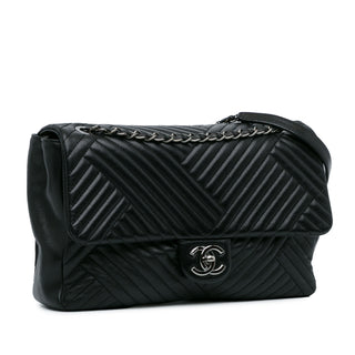 Chanel Large Lambskin CC Crossing Flap